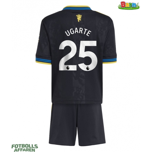 Manchester United Manuel Ugarte #25 Tredjeställ Barn 2025-26 Kortärmad (+ Korta byxor)